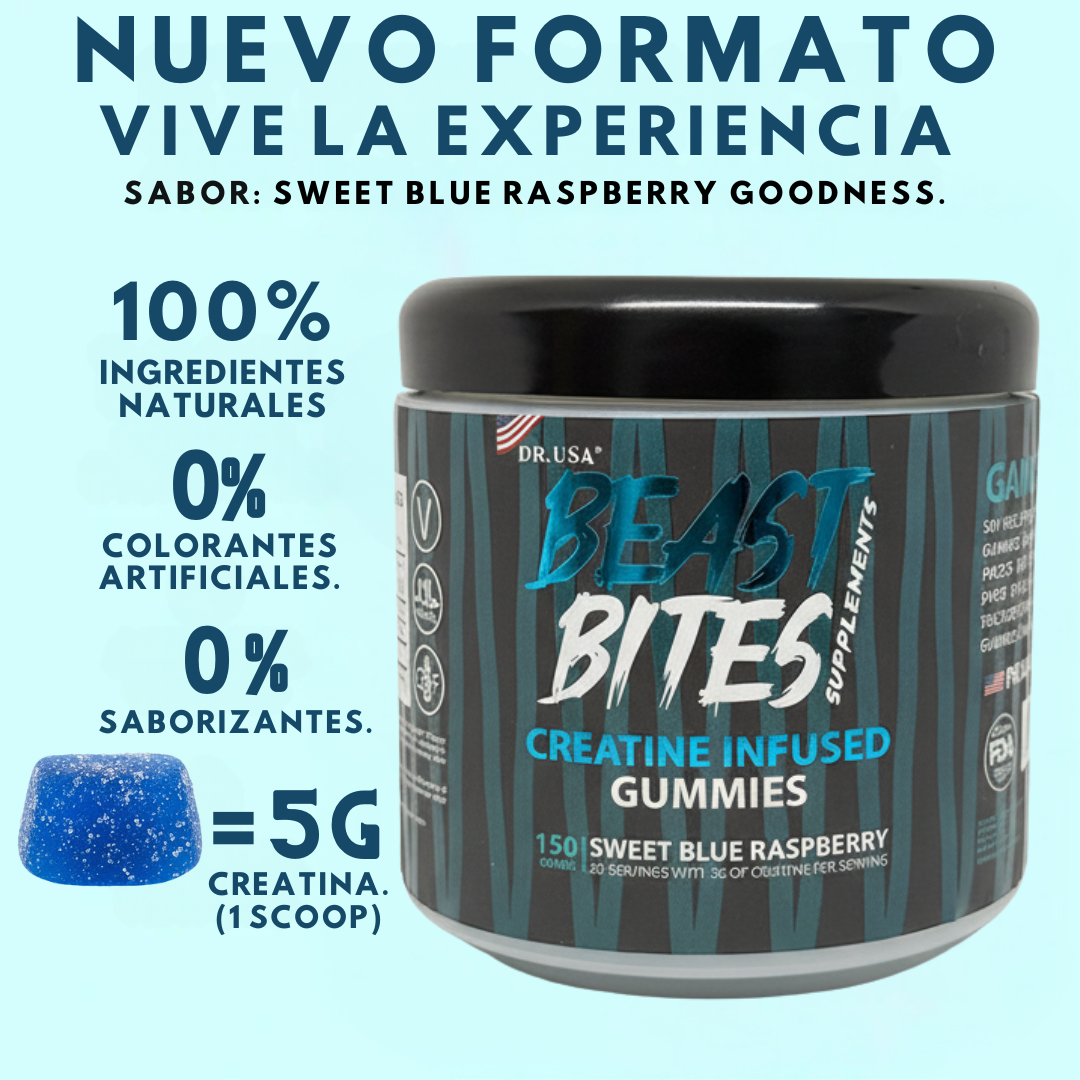 BEAST BITES™ Gomitas de creatina. NO + POLVO!