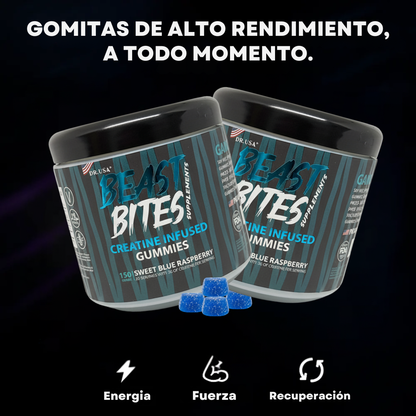 BEAST BITES™ Gomitas de creatina. NO + POLVO!